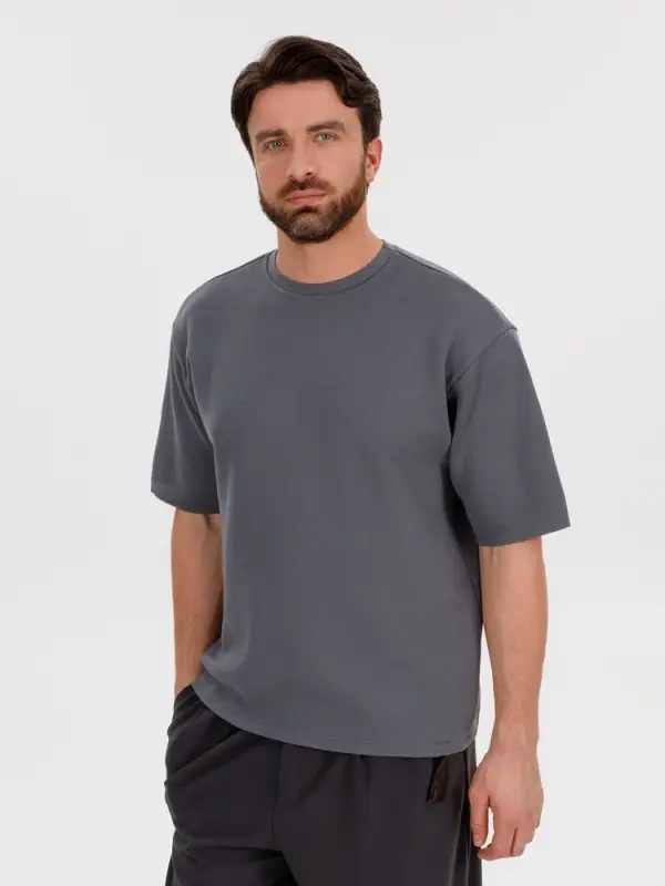 Джемпер с коротким рукавом Siluetti Volumica, серый, размер XS/S Джемпер с коротким рукавом Siluetti Volumica, серый, размер XS/S