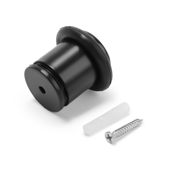 Упор дверной U302BL, d=27 мм, h=40 мм, цвет черный Упор дверной U302BL, d=27 мм, h=40 мм, цвет черный