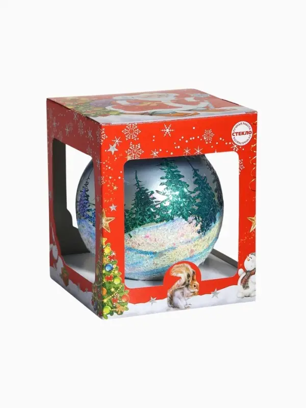 Ёлочный шар &laquo;Снежная сказка&raquo;, d=9.5 см, МИКС