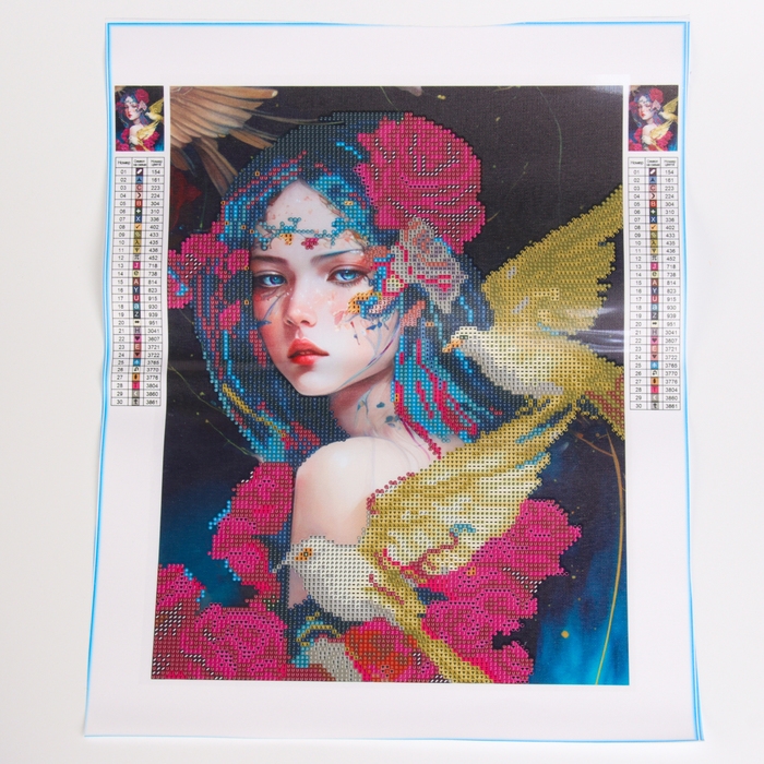 Алмазная мозаика с частичным заполнением на холсте «Птицы», 30 х 40 см