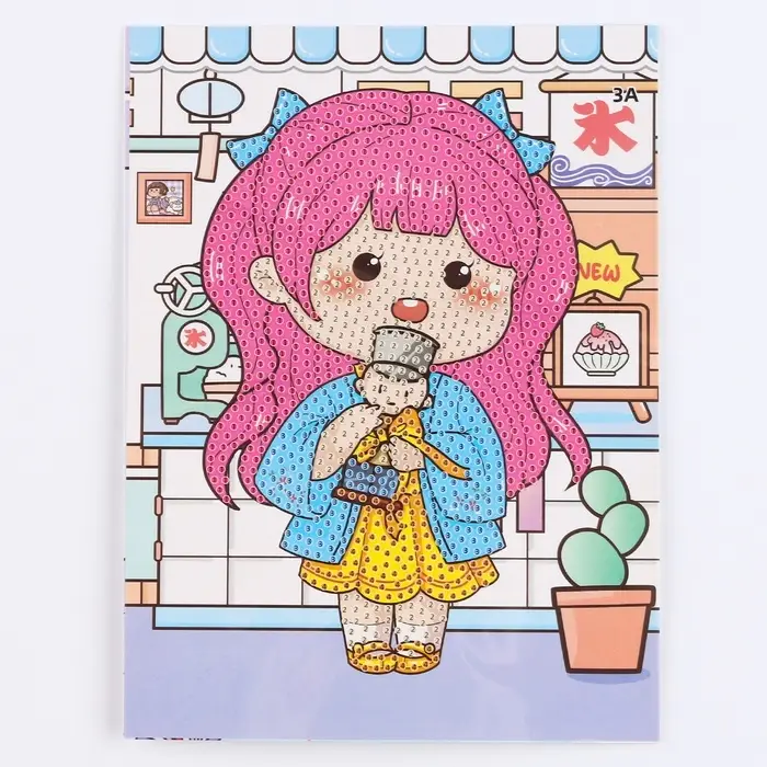Алмазная вышивка &laquo;Ичиго&raquo;, 13.7&times;18.3 см, картон, с частичным заполнением