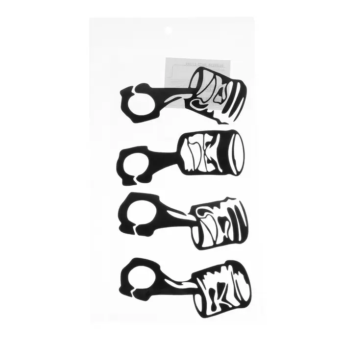 Наклейка на авто «Поршень», 20×10 см, микс, набор 4 шт. Наклейка на авто «Поршень», 20×10 см, микс, набор 4 шт.