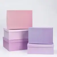 Набор прямоугольных коробок 15 в 1 &laquo;Лаванда&raquo; 47.5&times;36&times;17.5 - 13&times;8&times;4.5 см