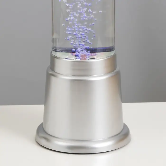 Лава - лампа RISALUX &laquo;Ракета-аквариум&raquo;, подсветка, RGB, от сети 220 В, серебристая, 10&times;10&times;70 см