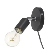 Спот &laquo;Дарни&raquo; с проводом и выключателем Е27 40 Вт чёрный 10&times;10&times;10-160 см