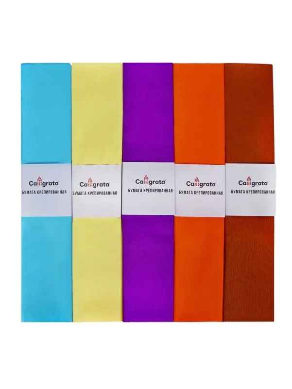 Набор бумаги крепированной &laquo;Плотная&raquo;, рулон, 10 штук/10 цветов, 50&times;250 см, 32 г/м&sup2;
