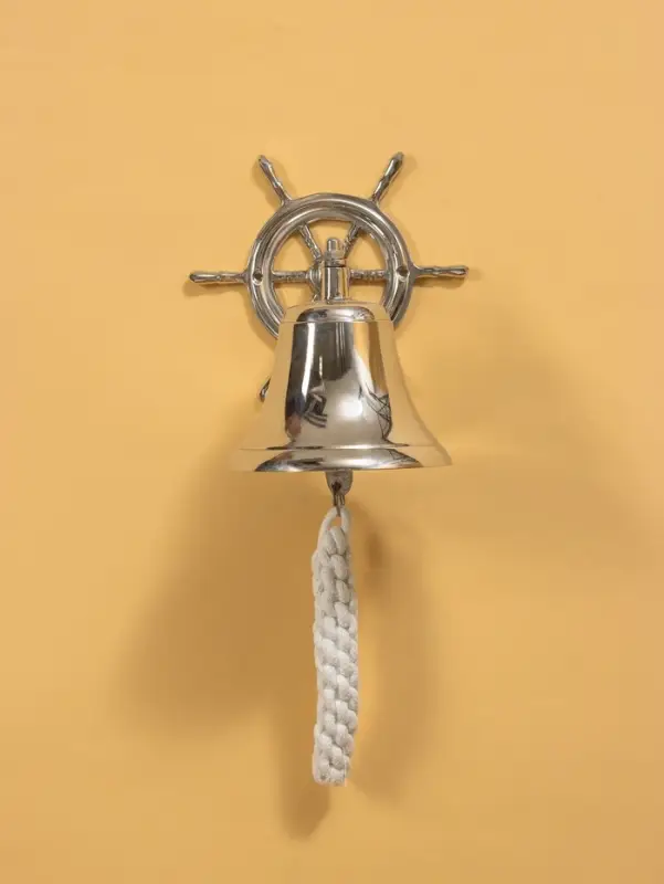 Рында со штурвалом, 13×18×14 см, алюминий Рында со штурвалом, 13×18×14 см, алюминий