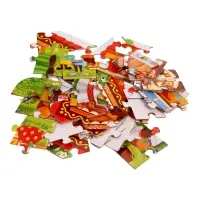 Фигурный пазл в металлической копилке с замочком "Теремок", 40 деталей