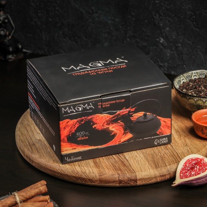 Чайник чугунный Magma «Восточная ночь», 600 мл, с ситом, эмалированный внутри Чайник чугунный Magma «Восточная ночь», 600 мл, с ситом, эмалированный внутри