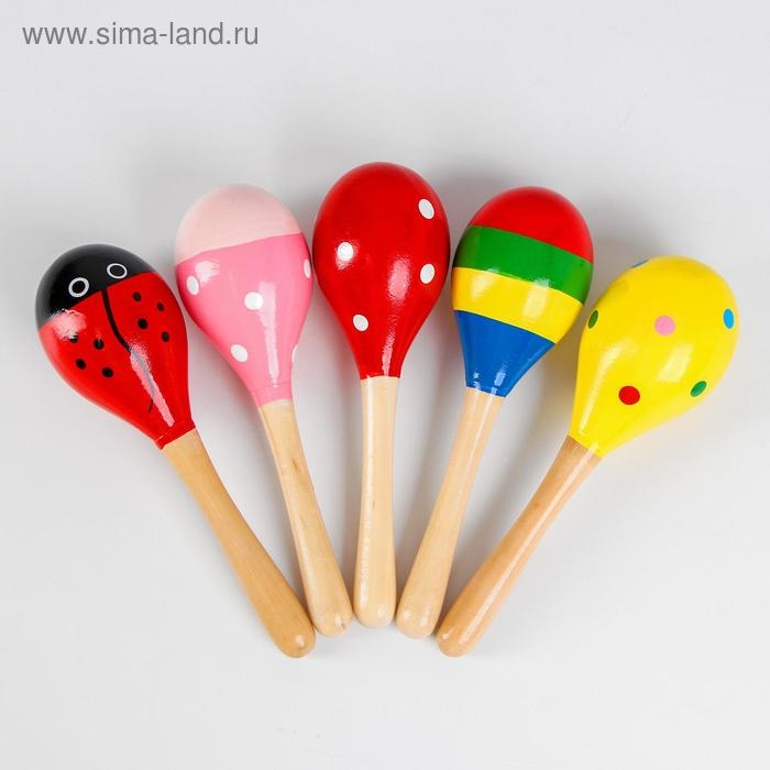 Деревянная игрушка «Маракас»,в ассорт., 19 см, МИКС Деревянная игрушка «Маракас»,в ассорт., 19 см, МИКС