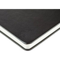 Ежедневник недатированный черный, А5 136 л., искусств. кожа, ATTACHE