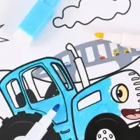 Многоразовая раскраска &laquo;Синий трактор едет к нам&raquo;, 12 стр., 16&times;16 см, Синий трактор