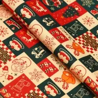 Бумага упаковочная новогодняя крафт белый "Календарь", 50 х 70 см. Бумага упаковочная новогодняя крафт белый "Календарь", 50 х 70 см.