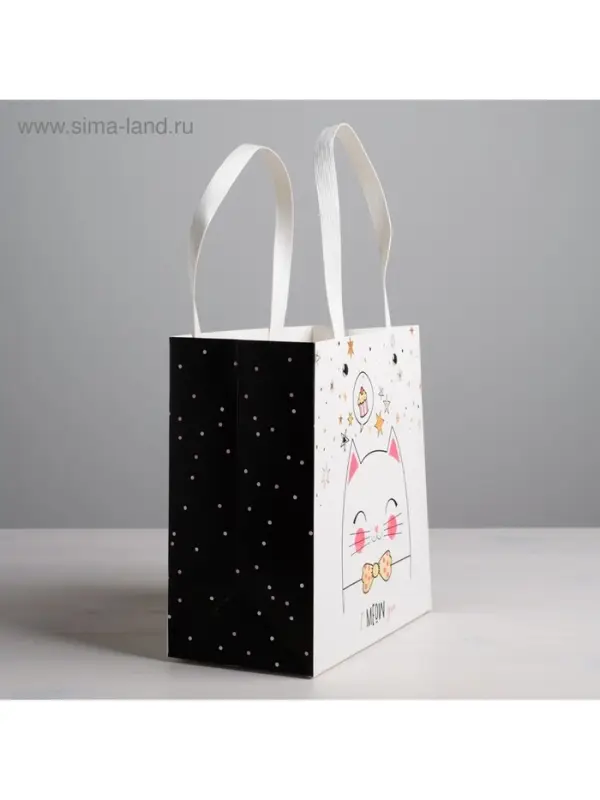 Пакет подарочный, упаковка, &laquo;Котик&raquo;, 20 х 20 х 10 см