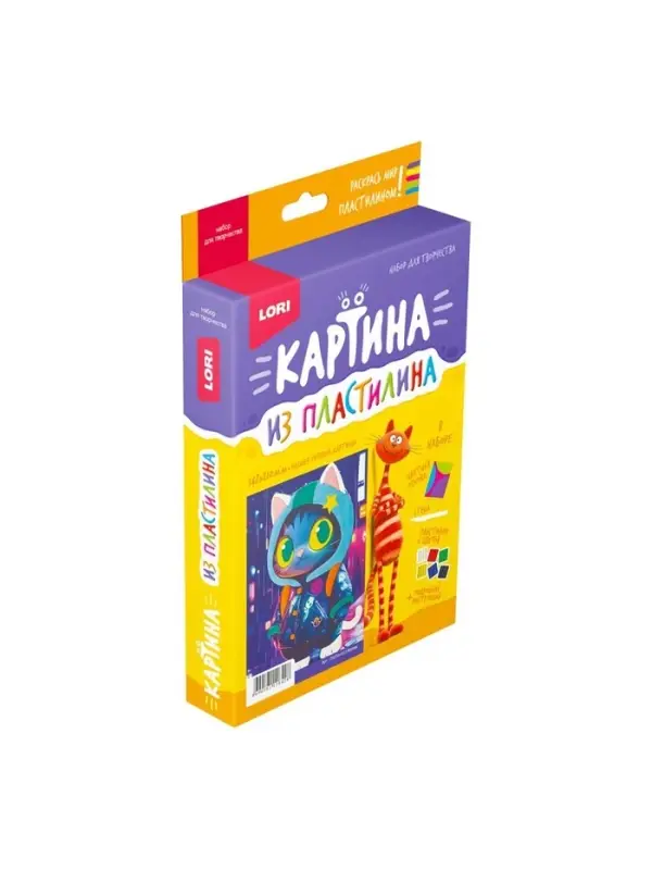 Картина из пластилина &laquo;Котик&raquo;