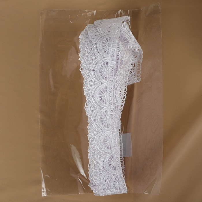 Кружево гипюровое, 35 мм × 11 ± 1 м, цвет белый Кружево гипюровое, 35 мм × 11 ± 1 м, цвет белый