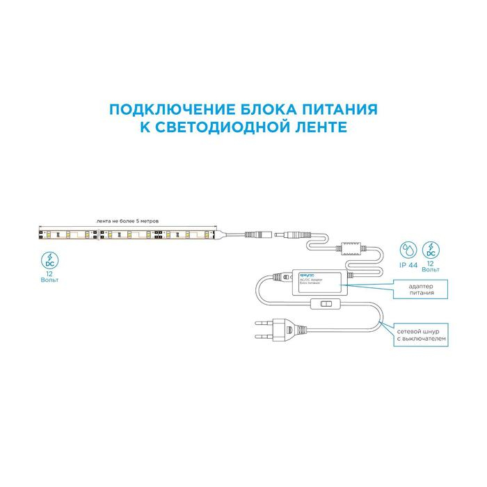 Блок питания Apeyron Electrics для светодиодной ленты 12 В, 18 Вт, IP44 Блок питания Apeyron Electrics для светодиодной ленты 12 В, 18 Вт, IP44