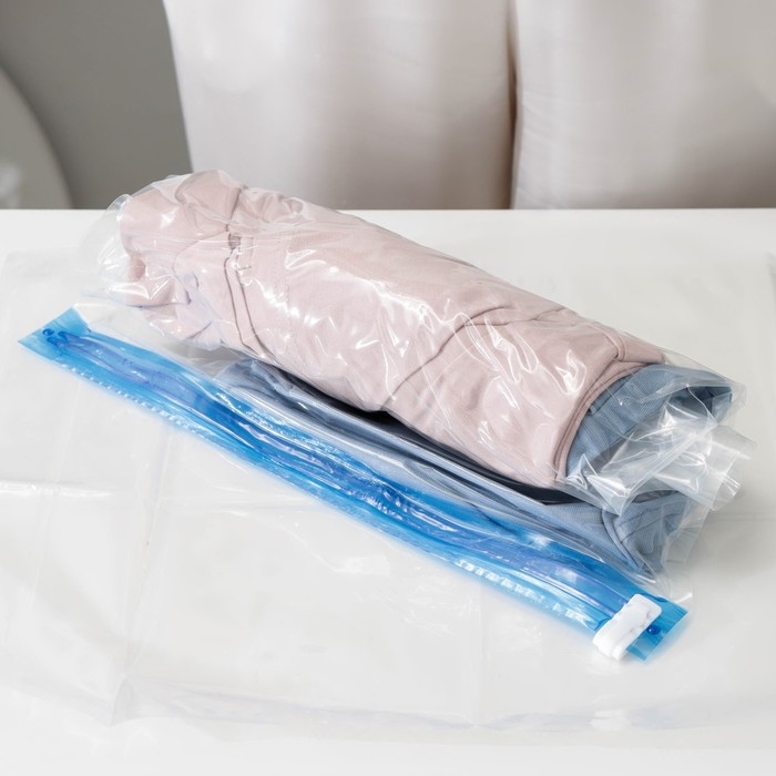 Вакуумный пакет скручивающийся дорожный, 38×54 см, 2 шт, цвет МИКС Вакуумный пакет скручивающийся дорожный, 38×54 см, 2 шт, цвет МИКС