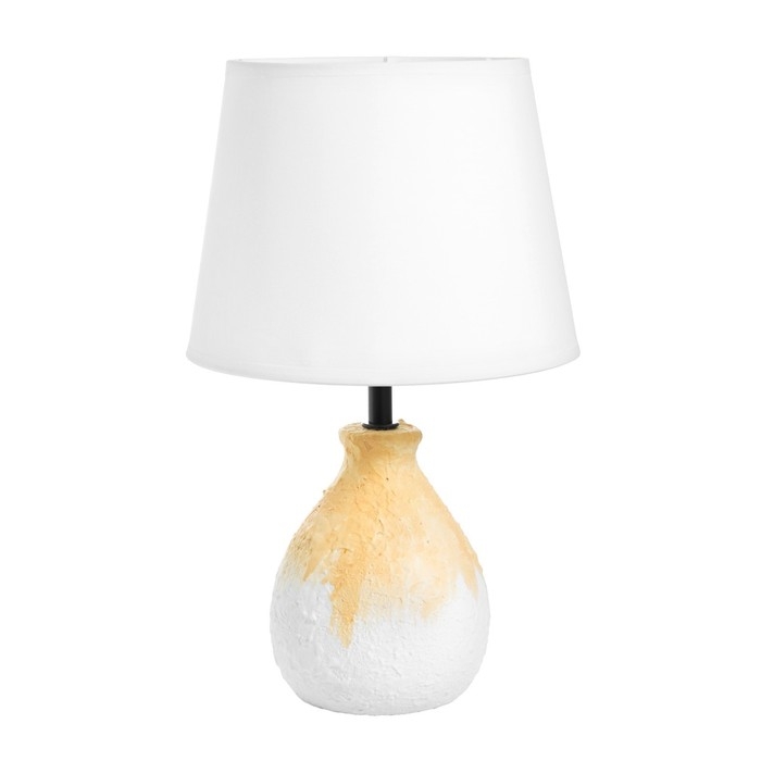 Настольная лампа Настольная лампа "Заряна" Е14 40Вт белый оранжевый 30х30х33см RISALUX