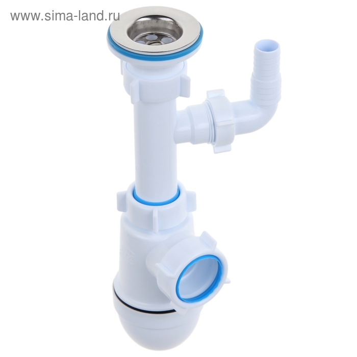 Сифон для раковины  Сифон для раковины "АНИ Пласт" C1300, 1 1/4" х 40 мм с отводом стиральной машины
