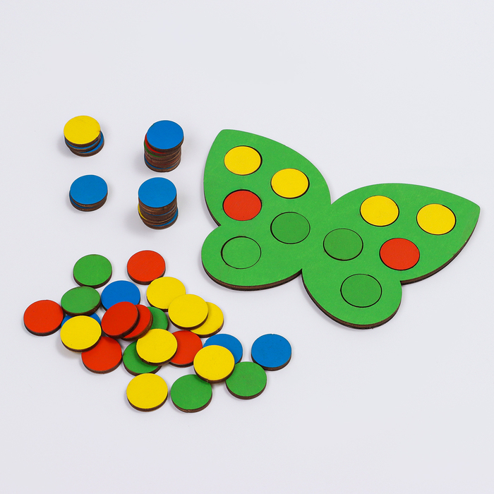 Мозаика «Бабочки», 4 бабочки, 40 кружков d= 2 см Мозаика «Бабочки», 4 бабочки, 40 кружков d= 2 см