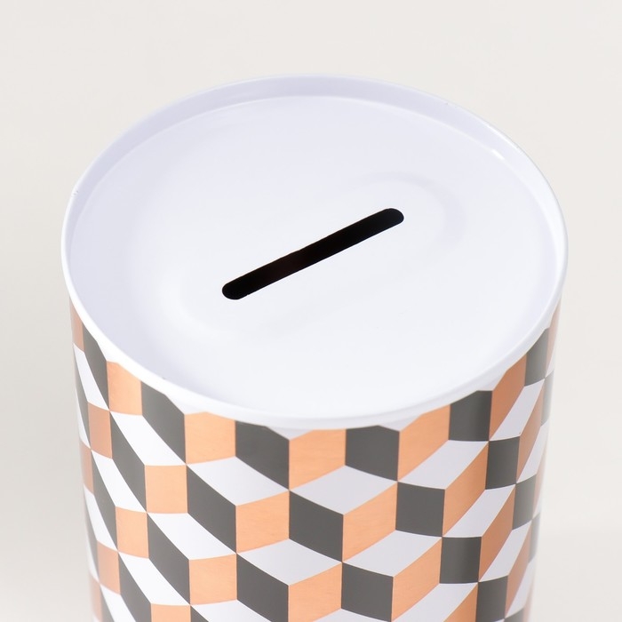 Копилка металл Копилка металл "Соты/кубики" МИКС 8х8х12,5 см