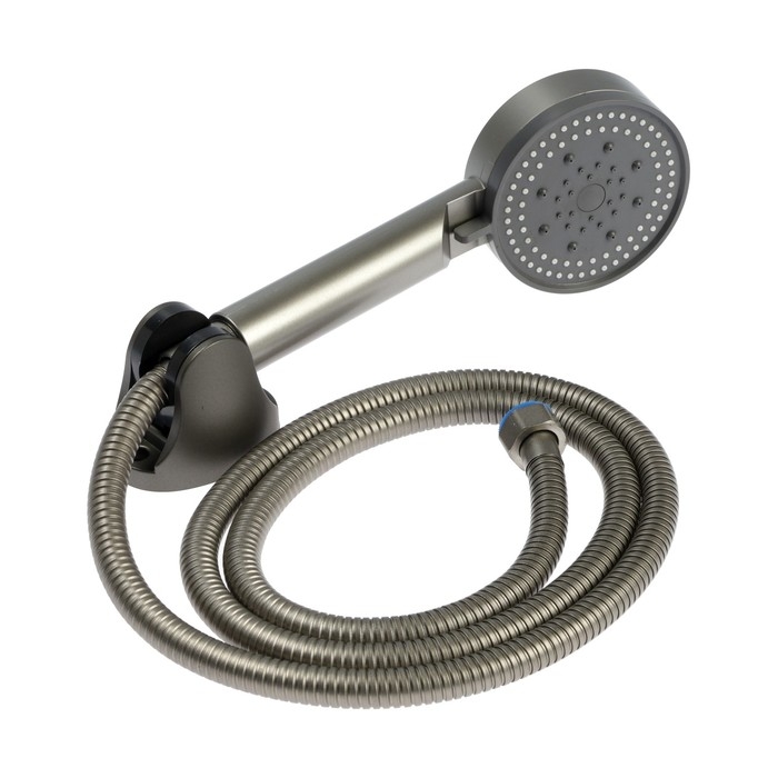 Смеситель для ванны ZEIN Z3839, однорычажный, душевой набор, лейка 5 режимов, графит Смеситель для ванны ZEIN Z3839, однорычажный, душевой набор, лейка 5 режимов, графит