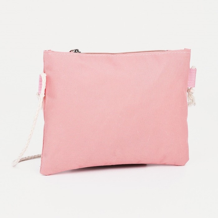 Набор рюкзак школьный на молнии из текстиля, шопер, сумка, косметичка, пенал цвет розовый