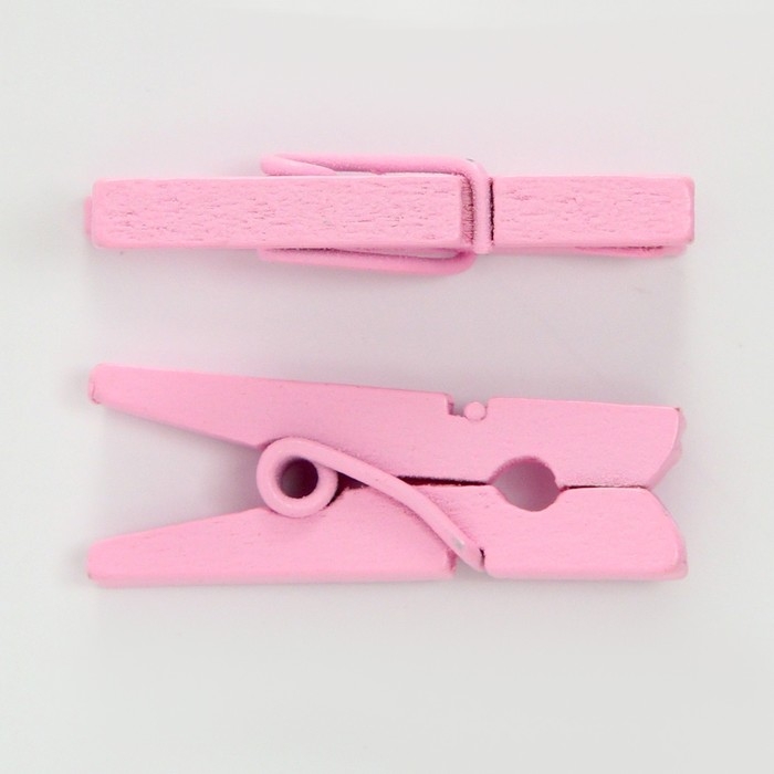 Набор прищепок для декора 50 шт., розовые — 2,5 см Набор прищепок для декора 50 шт., розовые — 2,5 см