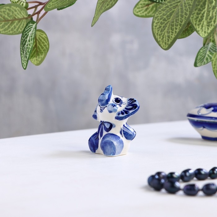 Сувенир «Слон», средний, 7 см, гжель Сувенир «Слон», средний, 7 см, гжель