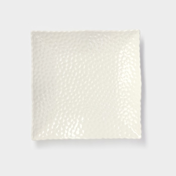 Тарелка керамическая пирожковая «Воздушность», d=24 см, цвет белый Тарелка керамическая пирожковая «Воздушность», d=24 см, цвет белый