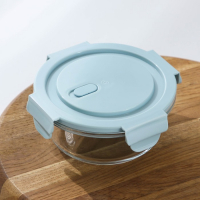 Контейнер для еды из жаропрочного стекла круглый Cook and Freeze, 370 мл, 13,5×6 см, цвет МИКС