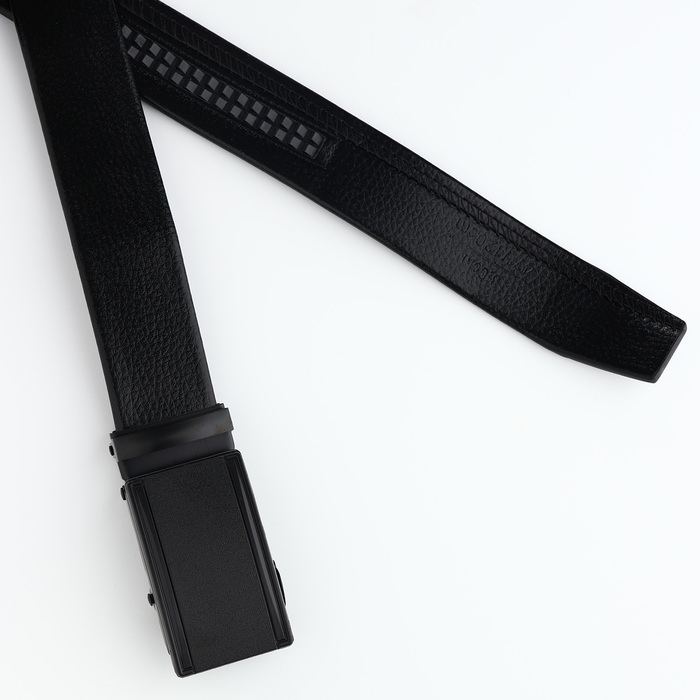 Ремень мужской, ширина 3,5 см, пряжка автомат, цвет чёрный Ремень мужской, ширина 3,5 см, пряжка автомат, цвет чёрный