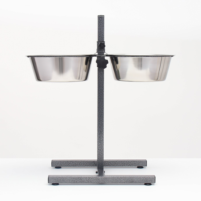 Регулируемая подставка с 2 мисками по 4 л, высота подставки 40 см