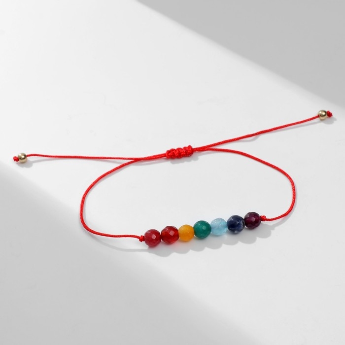 Браслет-оберег «Красная нить» планеты, цветной, d=7