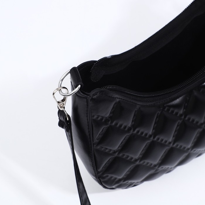 Сумка-багет на молнии, цвет чёрный Сумка-багет на молнии, цвет чёрный