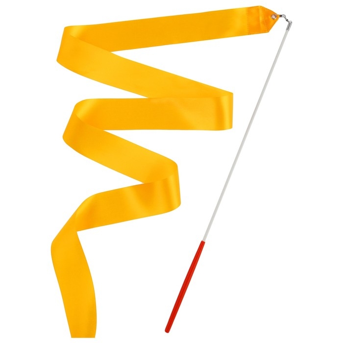 Лента для художественной гимнастики с палочкой Grace Dance, 4 м, цвет оранжевый Лента для художественной гимнастики с палочкой Grace Dance, 4 м, цвет оранжевый