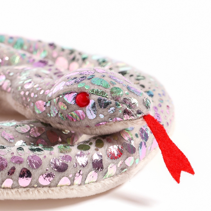 Мягкая игрушка «Змея», 80 см, цвет серебро Мягкая игрушка «Змея», 80 см, цвет серебро