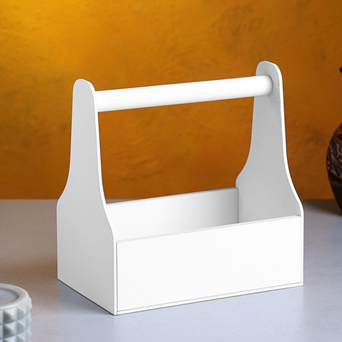 Кашпо деревянное 20×12.5×20 см Стелла Моно, с ручкой, белый Дарим Красиво Кашпо деревянное 20×12.5×20 см Стелла Моно, с ручкой, белый Дарим Красиво