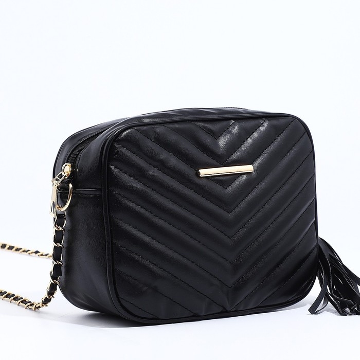 Сумка кросс-боди на молнии, цвет чёрный Сумка кросс-боди на молнии, цвет чёрный