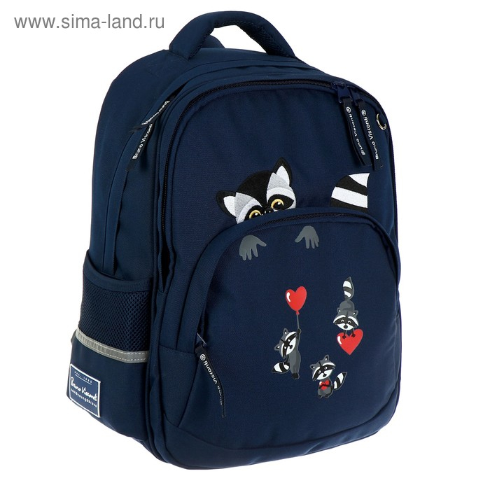 Рюкзак школьный Bruno Visconti, 40 х 30 х 16 см, эргономичная спинка, «Еноты, сердечки» Рюкзак школьный Bruno Visconti, 40 х 30 х 16 см, эргономичная спинка, «Еноты, сердечки»