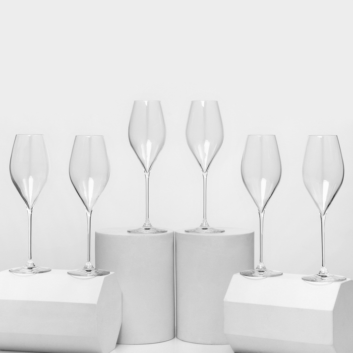 Набор бокалов для вина Swan, 320 мл, хрустальное стекло, 6 шт Набор бокалов для вина Swan, 320 мл, хрустальное стекло, 6 шт
