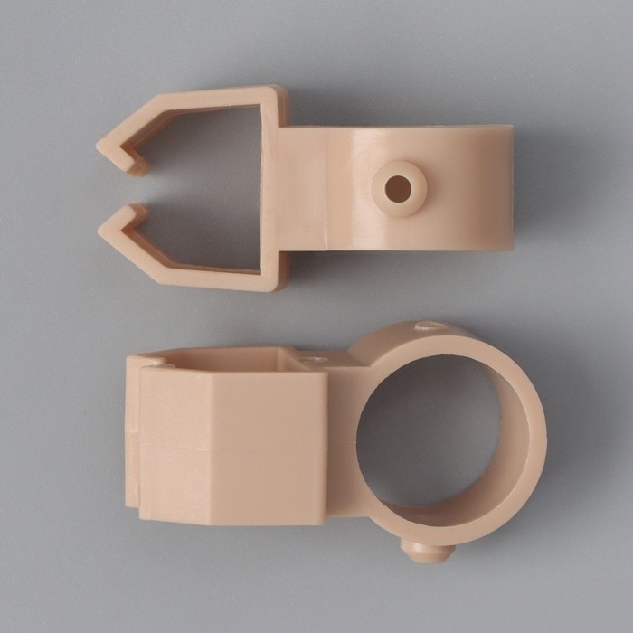 Карниз двухрядный, ширина 140 см, d=28 мм, пластиковые элементы, цвет дуб Карниз двухрядный, ширина 140 см, d=28 мм, пластиковые элементы, цвет дуб