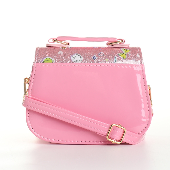 Сумка детская для девочки на клапане «Выбражулька», цвет розовый