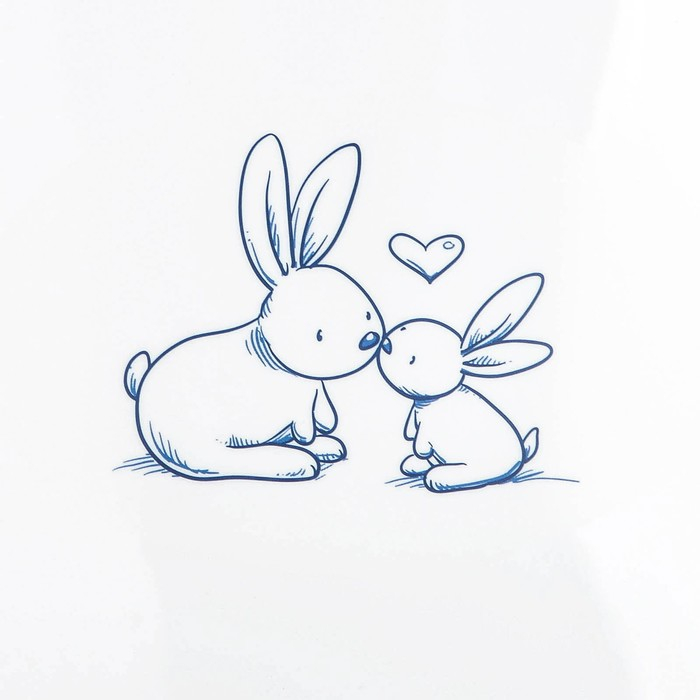 Ванна детская «Кролики» со сливом, 102 cм, цвет белый Ванна детская «Кролики» со сливом, 102 cм, цвет белый