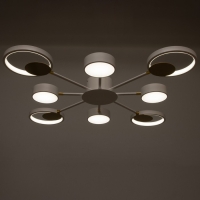 Люстра с ПДУ 2301/8WT LED 160Вт 3000-6000К белый 93х93х8 см BayerLux