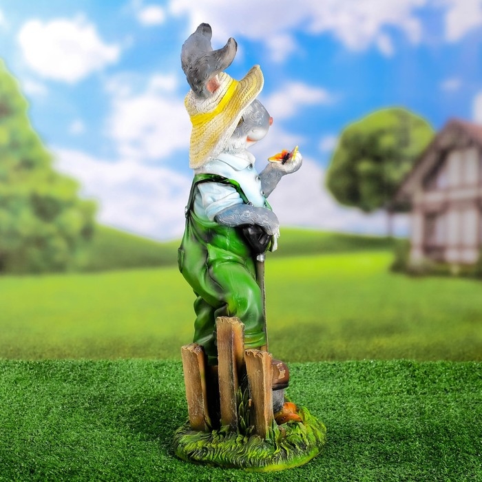 Садовая фигура Садовая фигура "Заяц-фермер" 24x20x52,5см