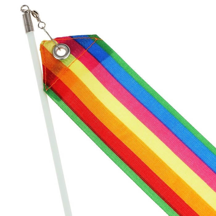 Лента для художественной гимнастики с палочкой Grace Dance, 2 м, цвет радуга Лента для художественной гимнастики с палочкой Grace Dance, 2 м, цвет радуга