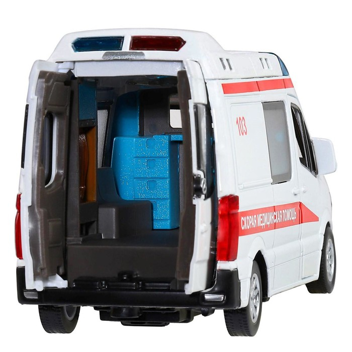 Машина металлическая «Mercedes Sprinter. Скорая помощь» 1:32, инерция, цвет белый, световые и звуковые эффекты Машина металлическая «Mercedes Sprinter. Скорая помощь» 1:32, инерция, цвет белый, световые и звуковые эффекты