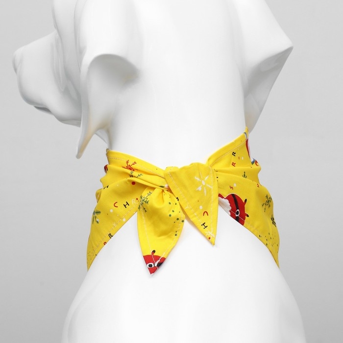 Бандана для животных  Бандана для животных "Снежинки", размер L (ОШ до 62 см)